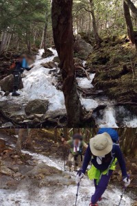 初登山にてアイゼンデビュー